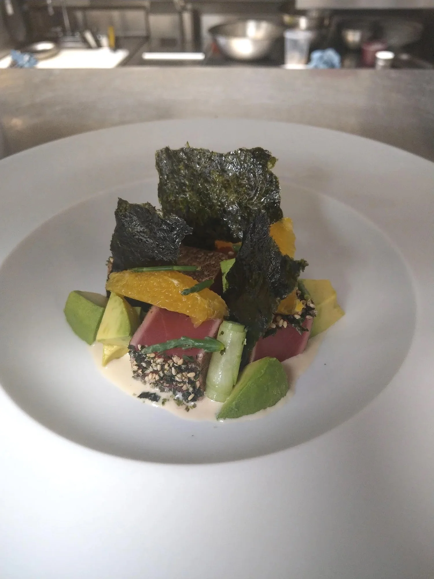 Braised short rib plated for a private party