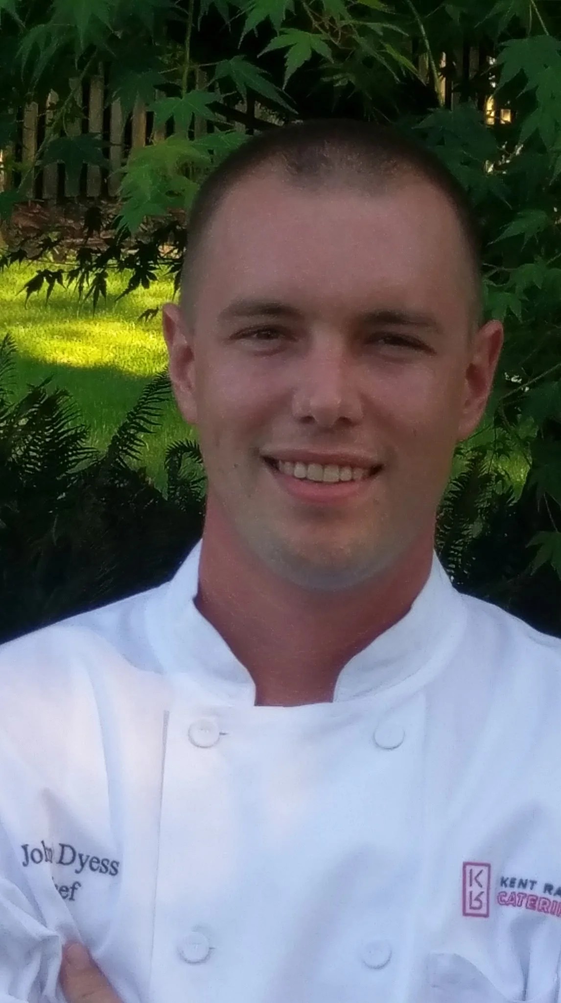 Chef John Dyess in his chef whites