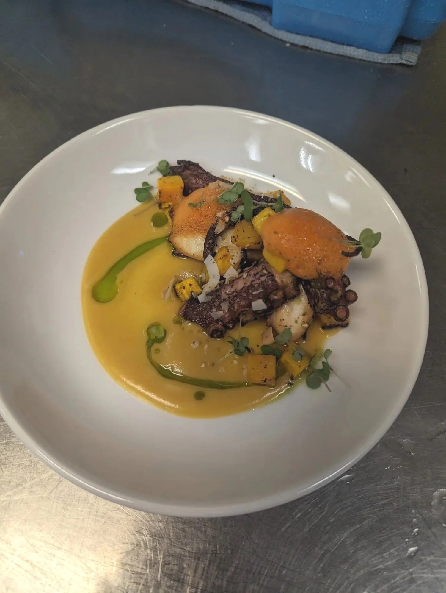 Octopus w/ Fall Squash Coconut Curry